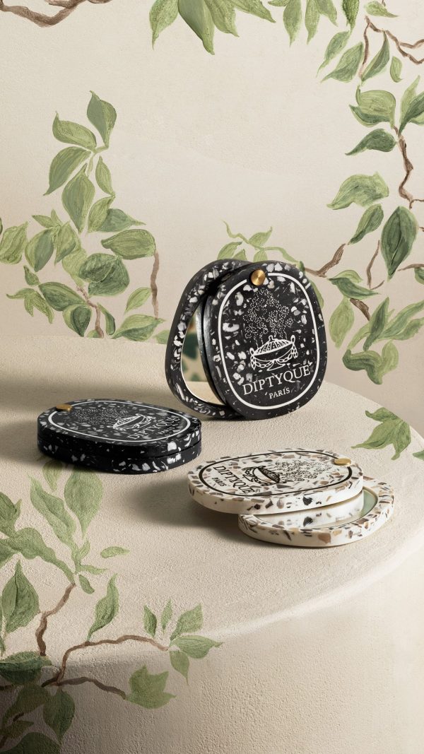 Shell Pocket Mirror - Black