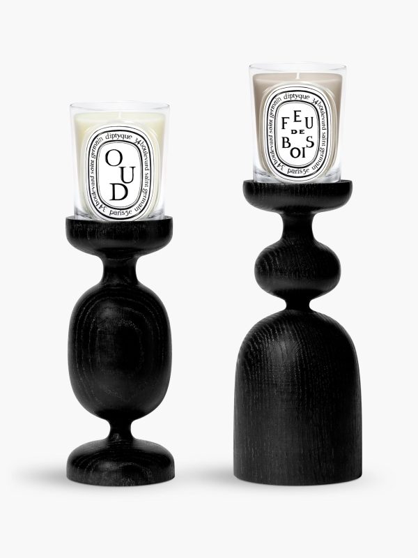Black Column candle holder - For classic candles