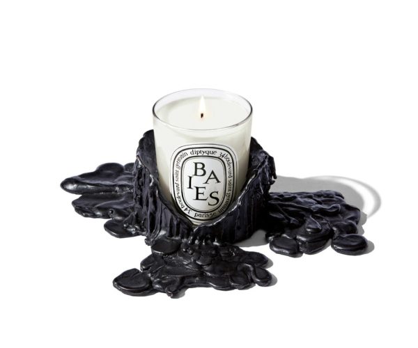 Medium black bronze candle holder - For classic candles