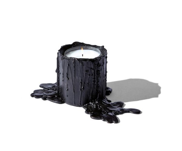 Large black bronze candle holder - For classic candles
