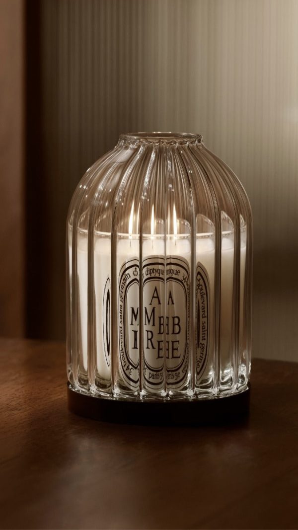 Ribbed candle holder - For classic candles