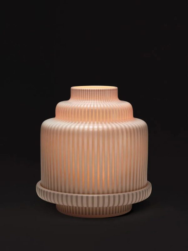 White Pyramid candle holder - For classic candles